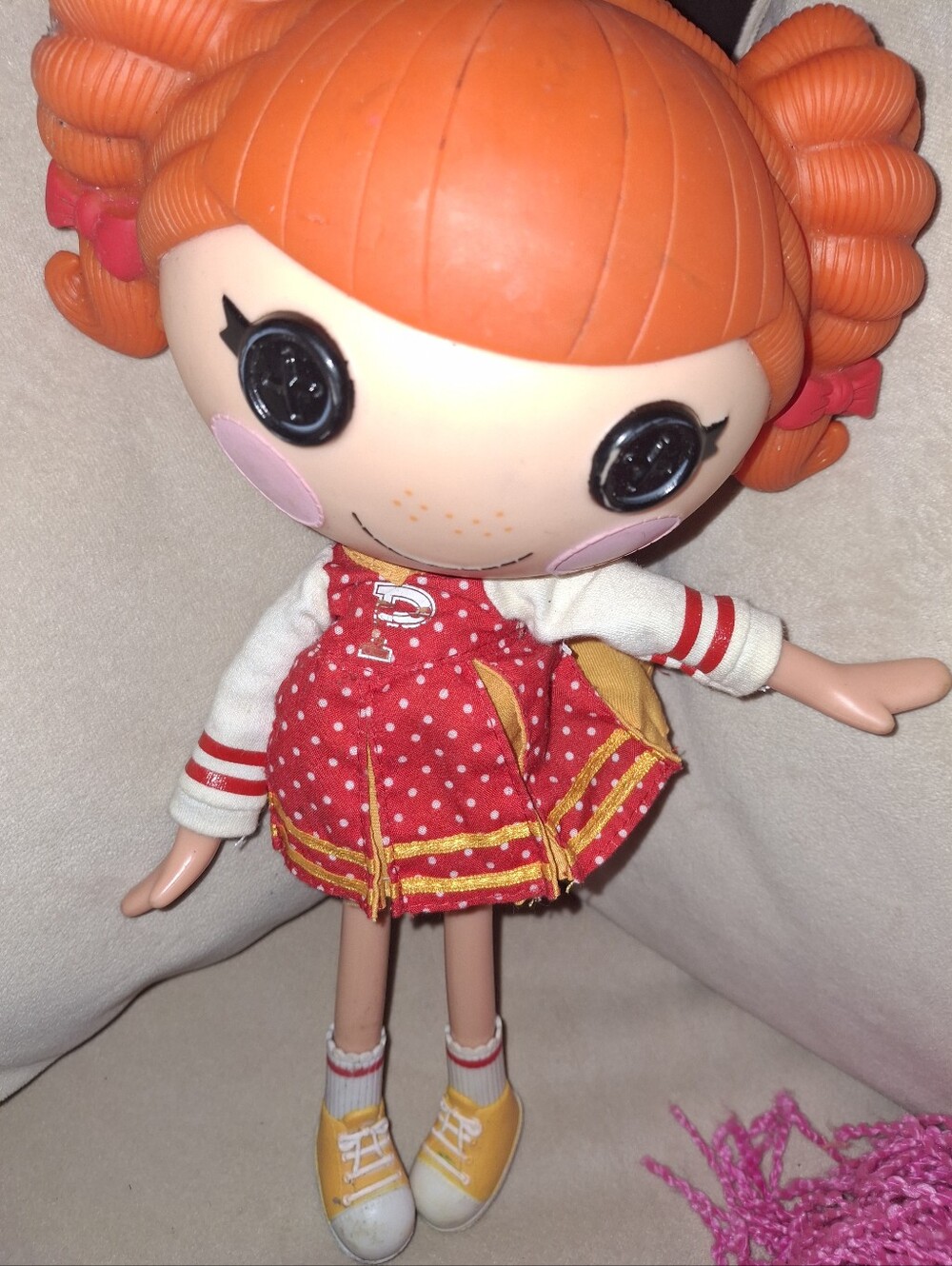 Lalaloopsy 11 inc Orange-Haired Kids Doll in Red Polka Dot Dress